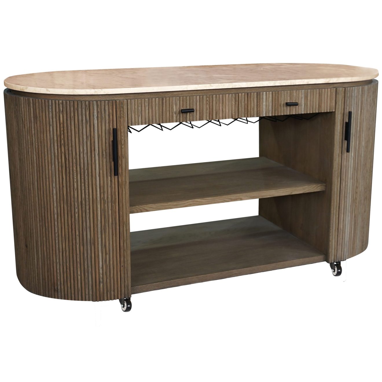 95100060 Moretti Buffetkast Bruin Marmer 1 Wielenhr