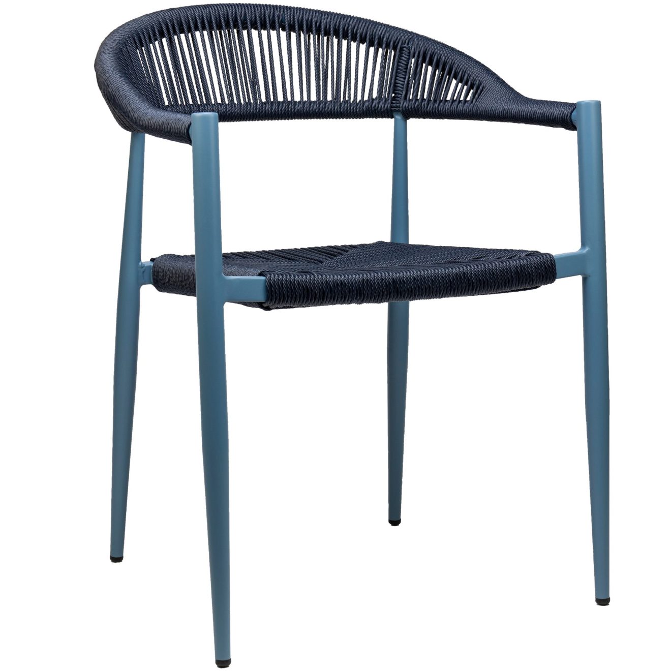 96917370 Terrasstoel Jonah Met Arm Blauw Navy 1hr