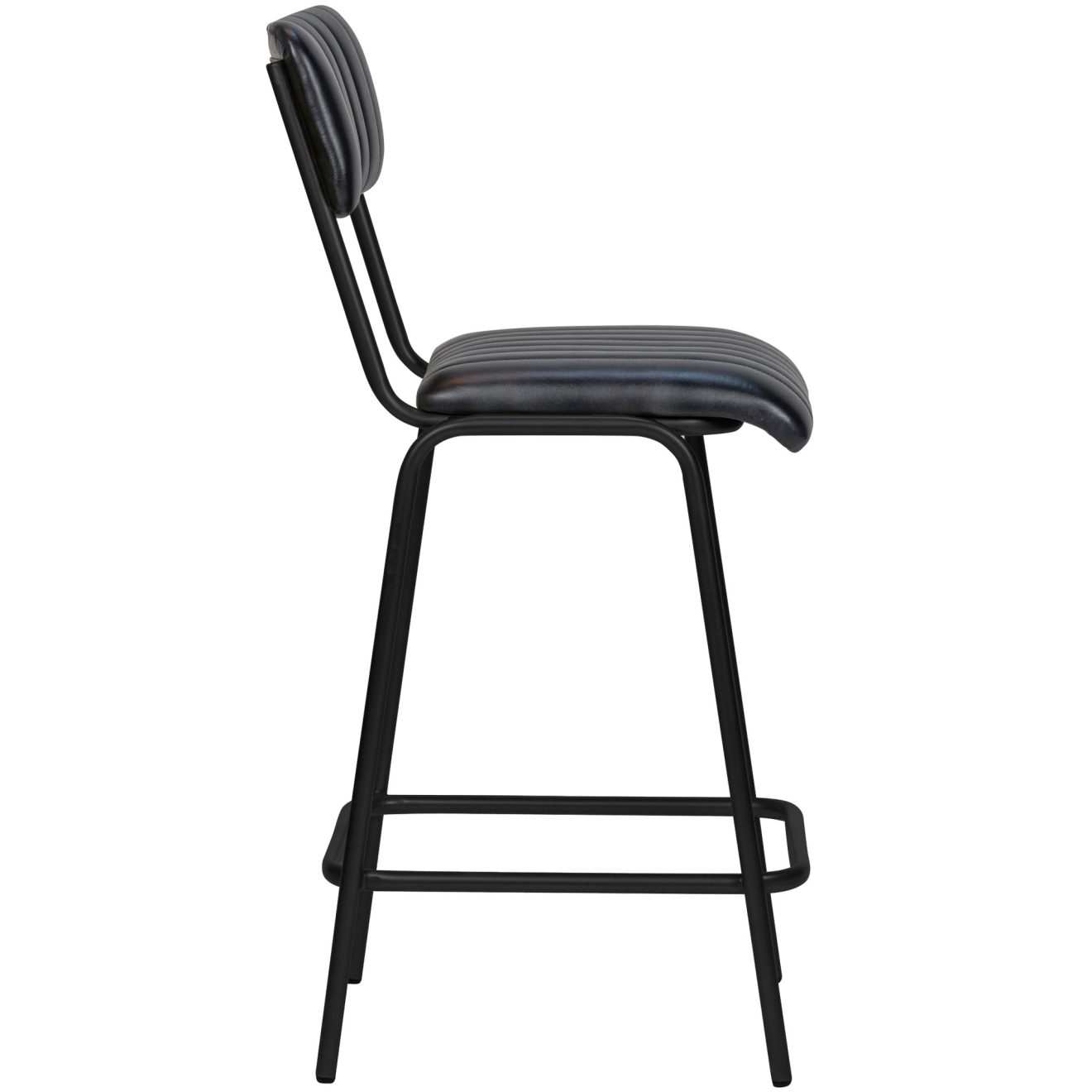 96206500 Barkruk Jenson Zwart Zwart Frame Halfhoog 3hr