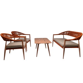 96917360 Jonah Lounge Set Oranje Oranje 1hr