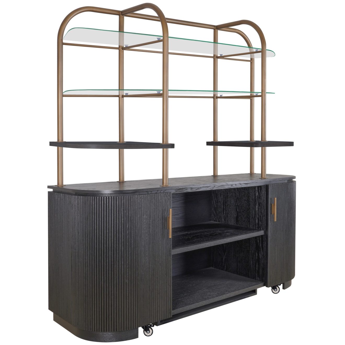 95200030 Salerno Wandkast Zwart Eiken 1.1hr