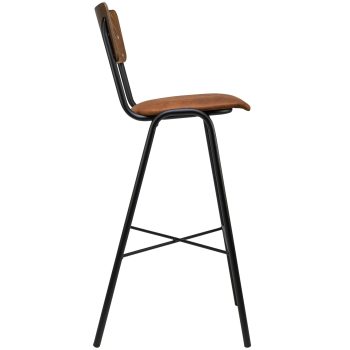 96206380 Skool Barkruk Cognac Hout 3hr