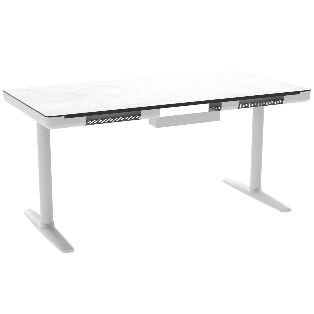 96412640 Vero Verstelbaar Bureau 160x80 Marmer Wit 4hr