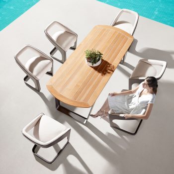 95405170 Onda Diningset Greywhite 4hr