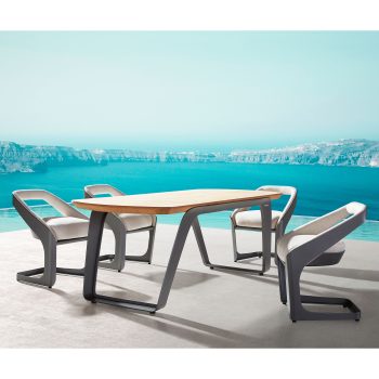 95405170 Onda Diningset Greywhite 5hr