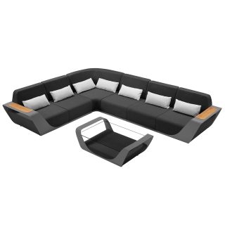 95408180 Onda Hoeklounge Zwart 1hr