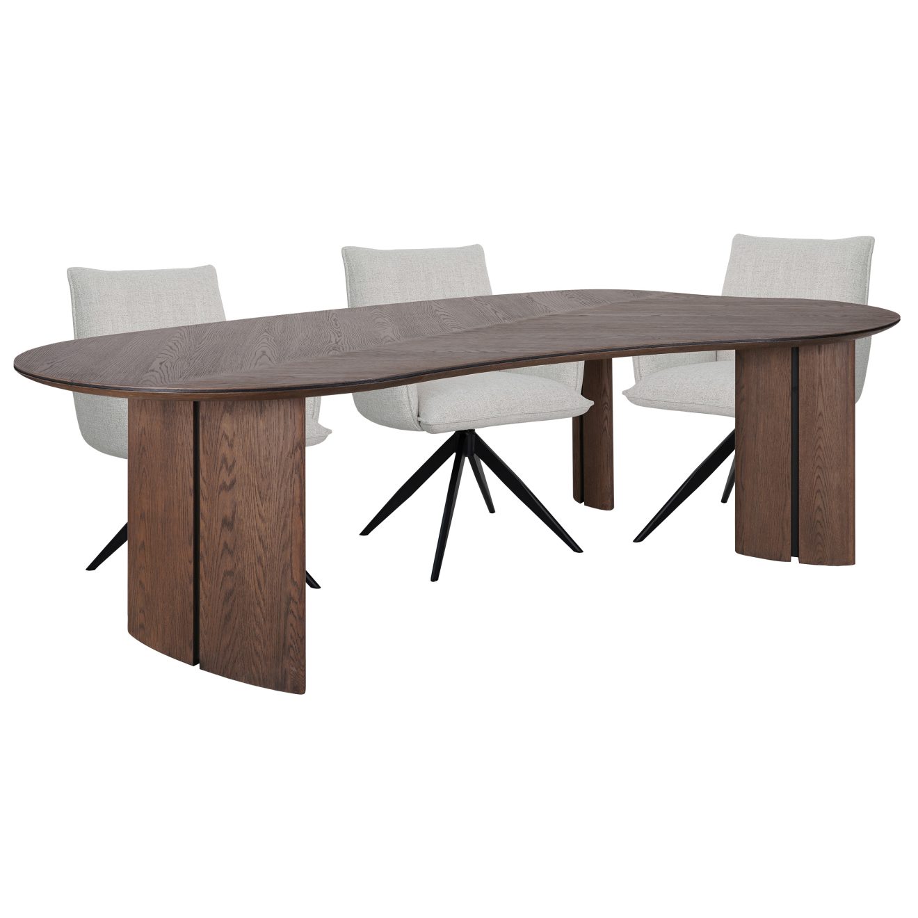 96412750 Avenue Eettafel 240cm Nella Armstoel Naturel 2hr