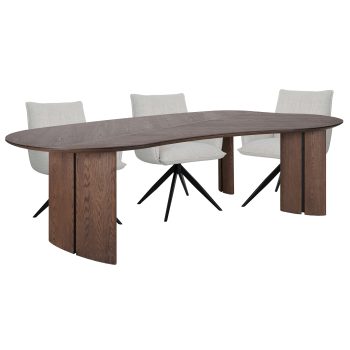 96412750 Avenue Eettafel 240cm Nella Armstoel Naturel 2hr