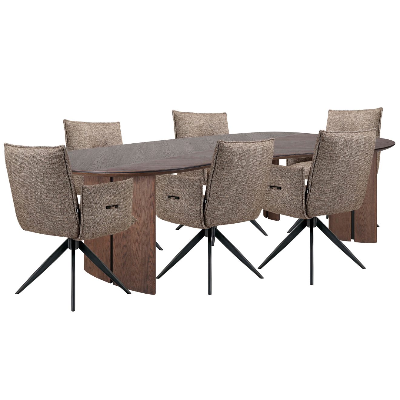 96412760 Avenue Eettafel 240cm Peggy Armstoel Bruin 1hr