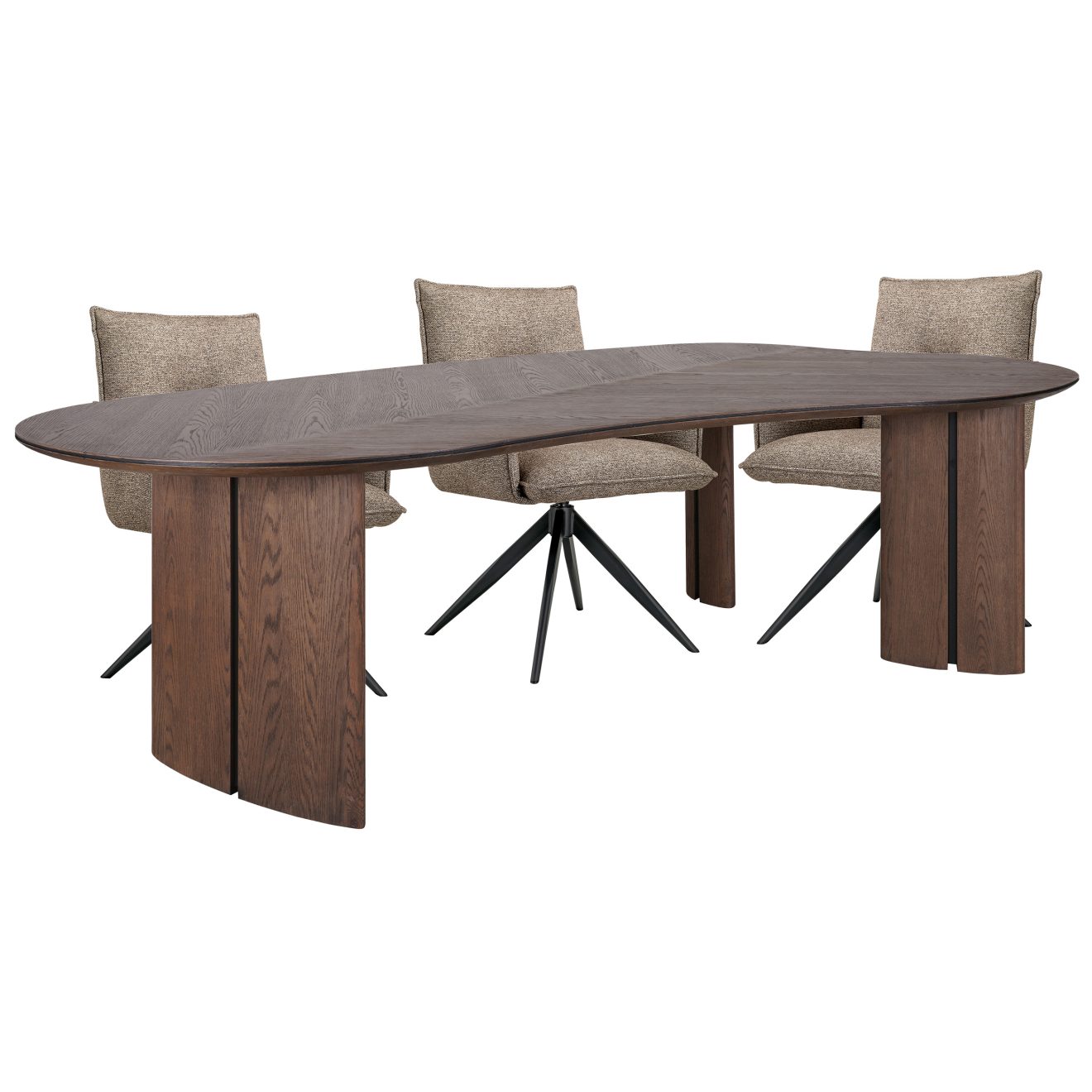 96412760 Avenue Eettafel 240cm Peggy Armstoel Bruin 2hr