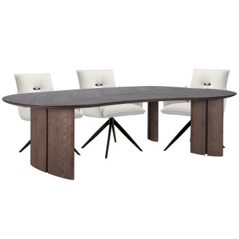 96412790 Avenue Eettafel 260cm Peggy Armstoel Naturel 2hr