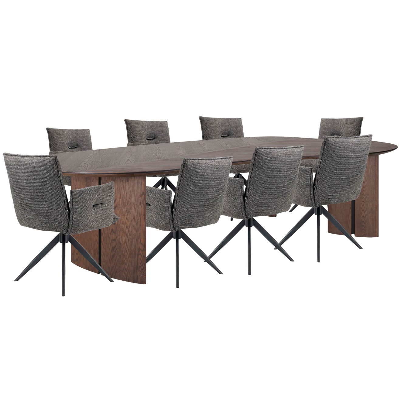 96412820 Avenue Eettafel 280cm Peggy Armstoel Antraciet 1hr