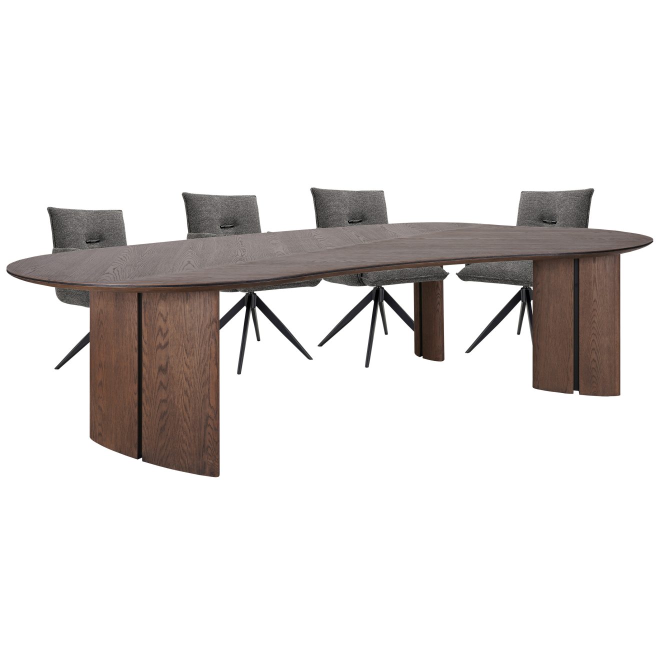 96412820 Avenue Eettafel 280cm Peggy Armstoel Antraciet 2hr