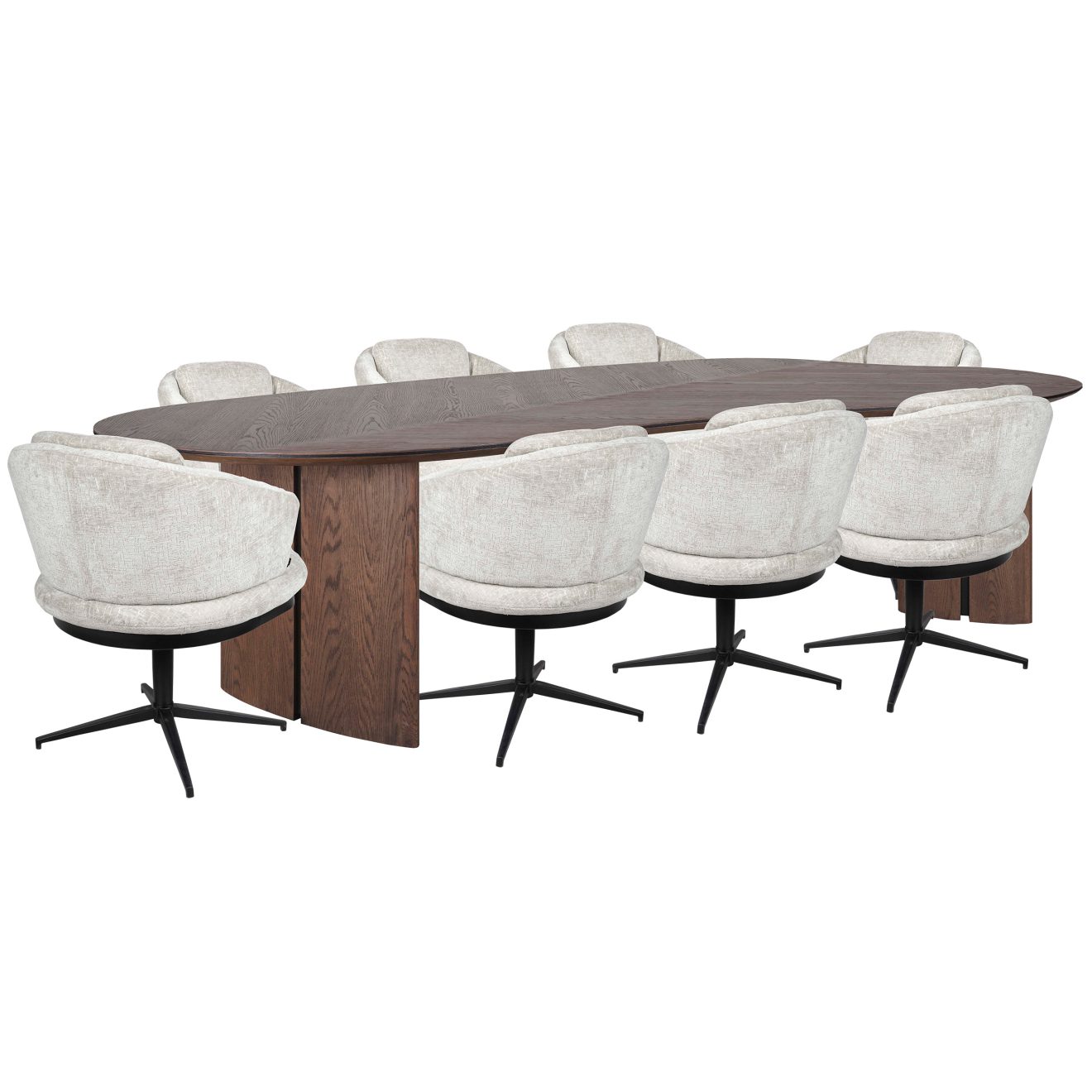 96412830 Avenue Eettafel 280cm Sierra Armstoel Pearl 1hr