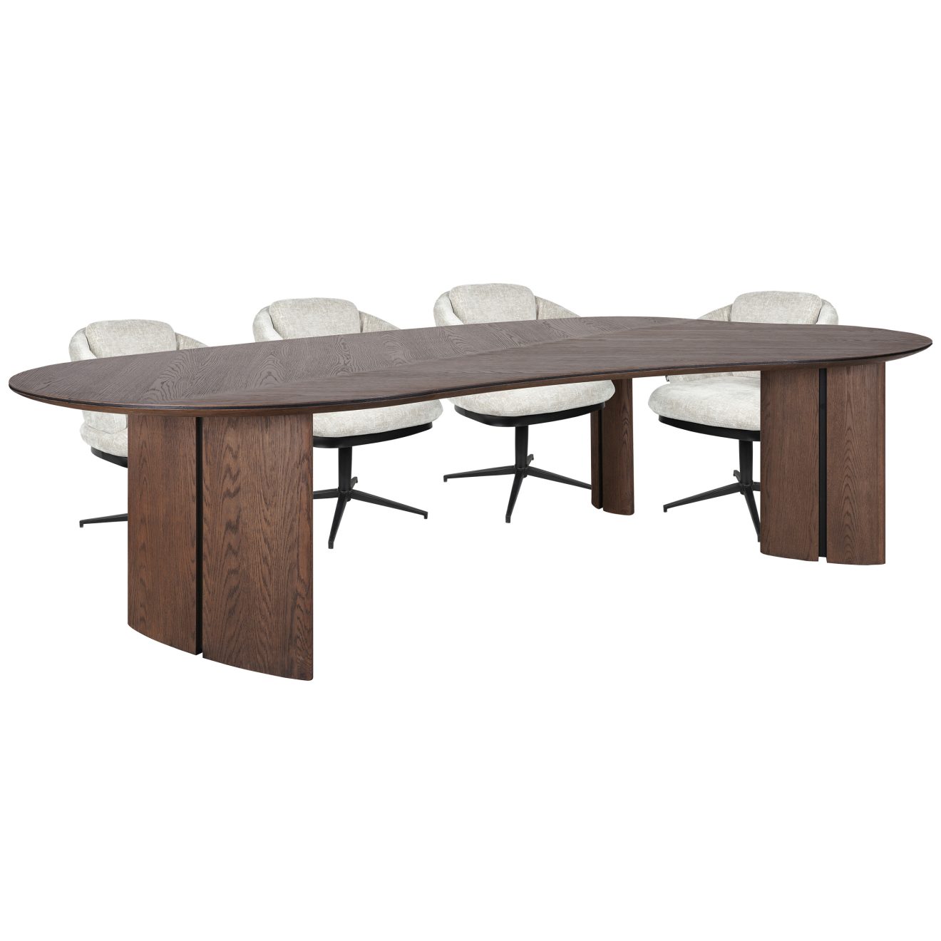 96412830 Avenue Eettafel 280cm Sierra Armstoel Pearl 2hr