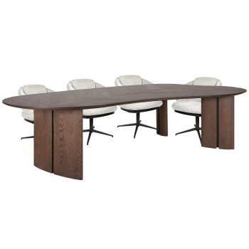 96412830 Avenue Eettafel 280cm Sierra Armstoel Pearl 2hr