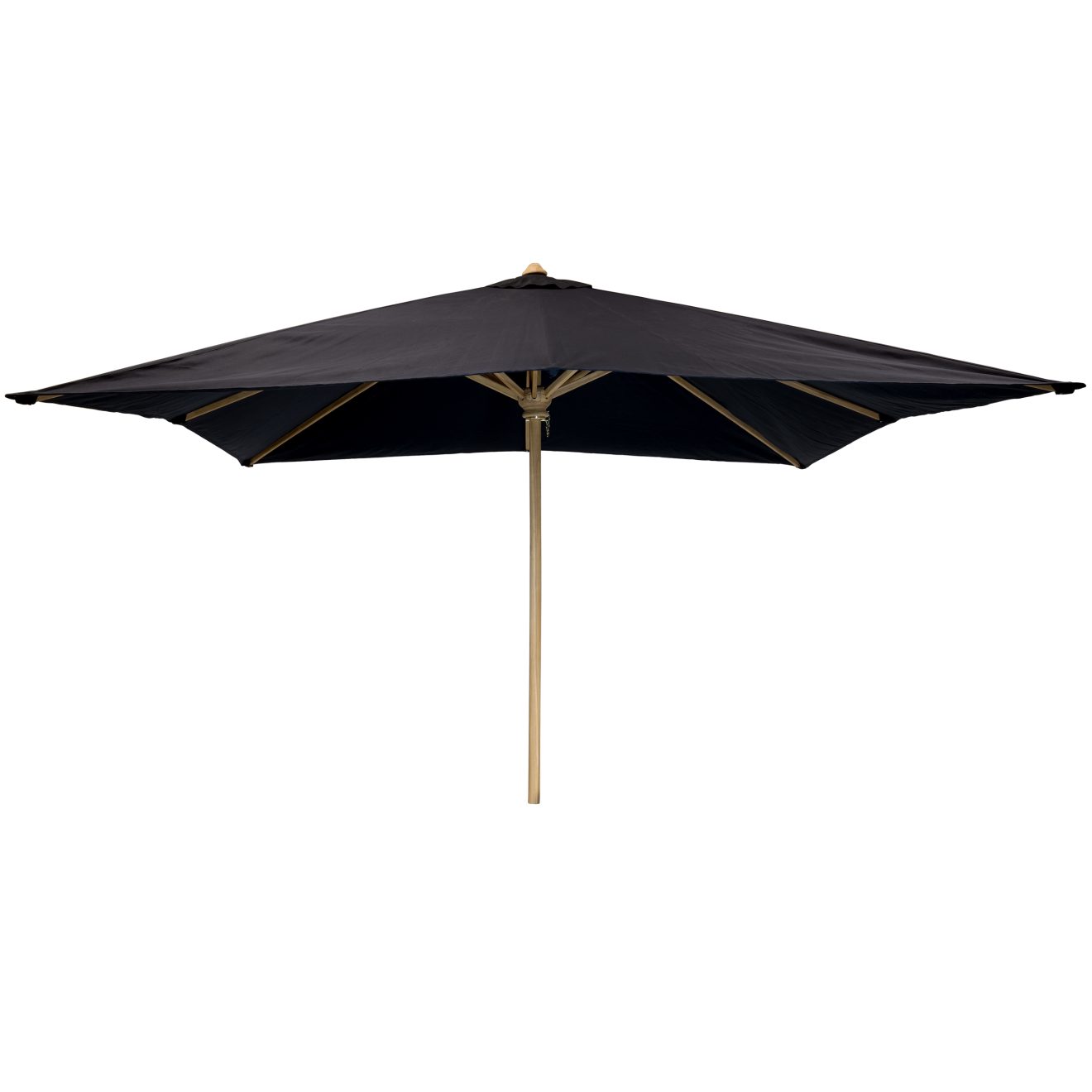 96918130 Lombok Parasol 3x3m Zwart 2hr