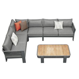 95414200 Borromeo Hoeklounge Black 1hr