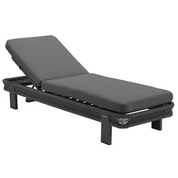 95414250 Borromeo Sunlounger Set Black 3hr