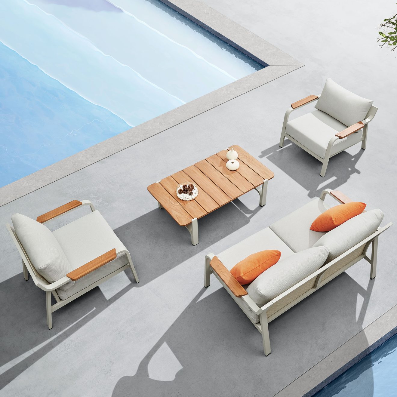 95415320 Visconti Lounge 2 Zits White 5hr