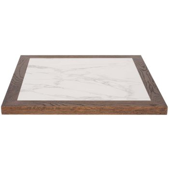 96323010 Romeo Eiken Blad 70x70cm Wit Marmer 2hr