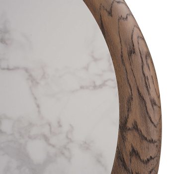 96323040 Romeo Eiken Blad ø70cm Wit Marmer 4hr