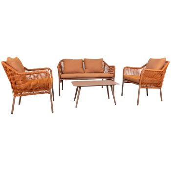 96919690 Baleric Loungeset Oranje 1hr