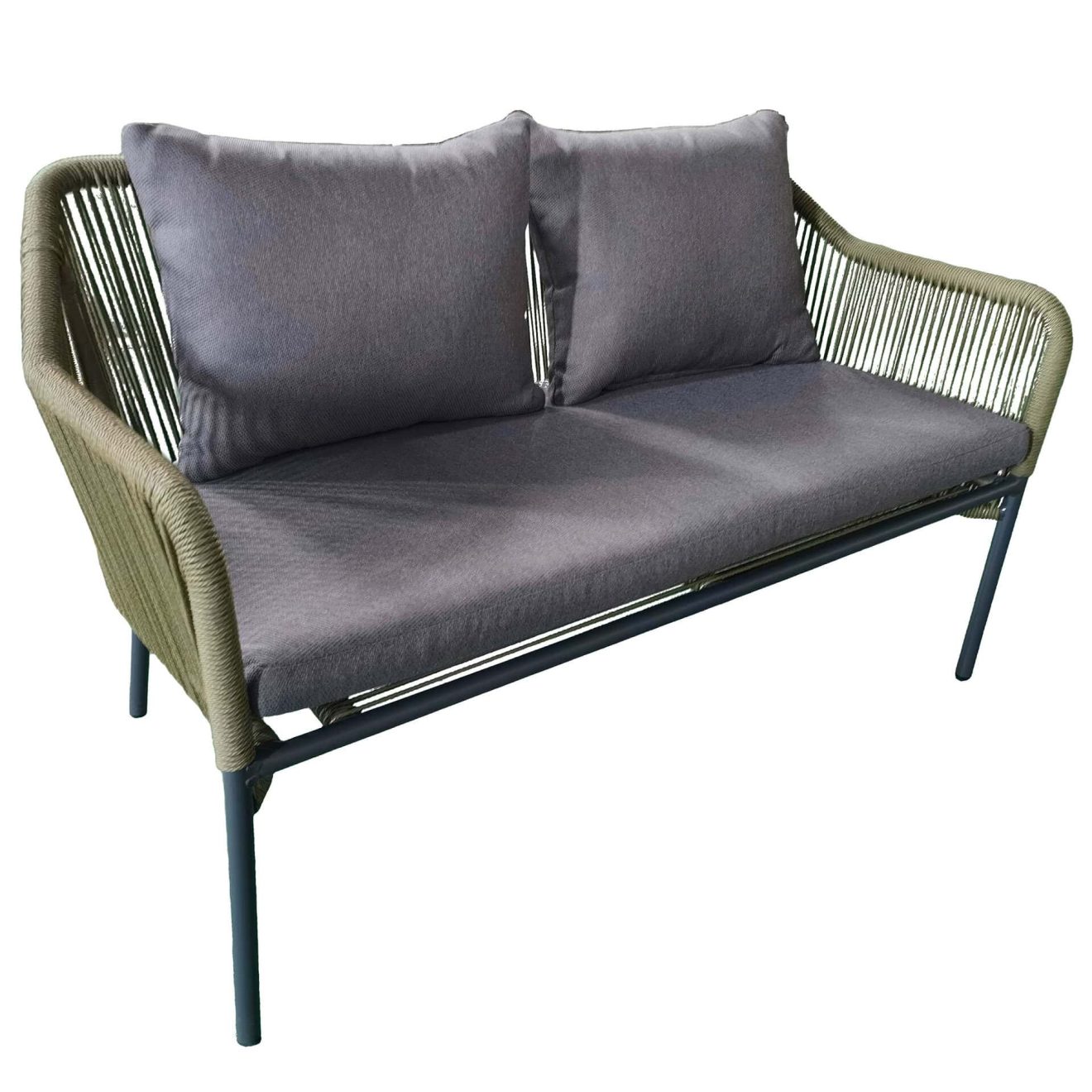 96919700 Baleric Lounge Set Charcoal Groen 1hr