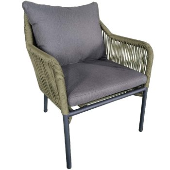 96919700 Baleric Lounge Set Charcoal Groen 3hr