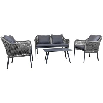 96919710 Baleric Loungeset Charcoal Grey 1hr