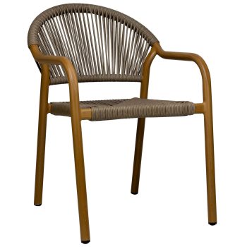 96919790 Farina Terrasstoel Taupe Naturel 1hr