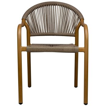 96919790 Farina Terrasstoel Taupe Naturel 2hr