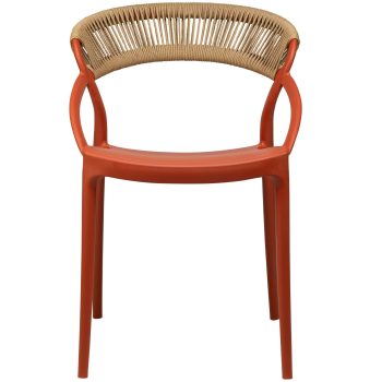 96919890 Riviera Terrasstoel Oranje Naturel 2hr