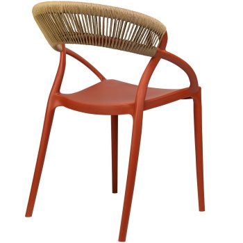 96919890 Riviera Terrasstoel Oranje Naturel 4hr