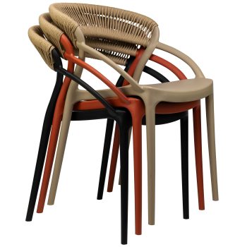 96919900 Riviera Terrasstoel Zwart Naturel 14hr