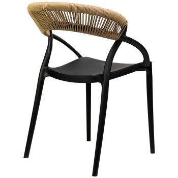 96919900 Riviera Terrasstoel Zwart Naturel 4hr