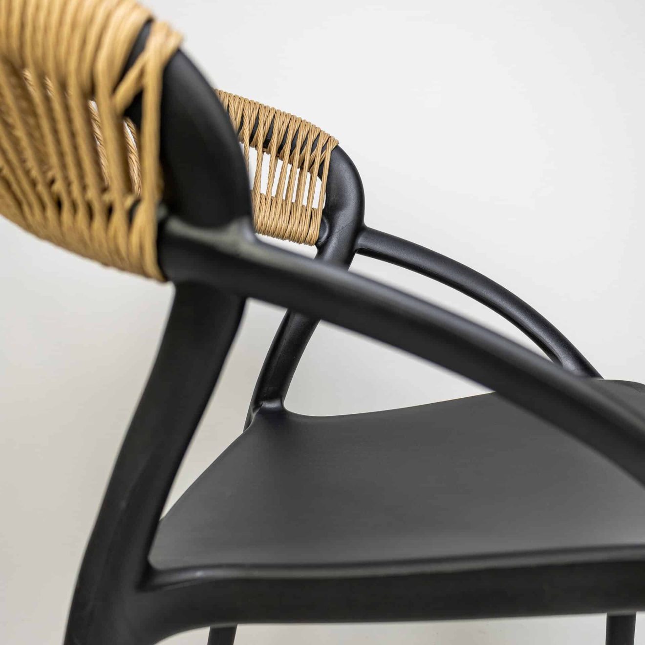 96919900 Riviera Terrasstoel Zwart Naturel 8hr