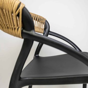 96919900 Riviera Terrasstoel Zwart Naturel 8hr