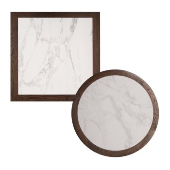 Romeo Tafelblad Eiken Marmer Wit 1ht