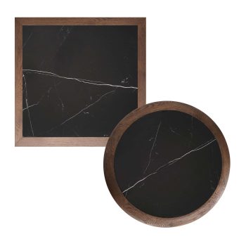Romeo Tafelblad Eiken Marmer Zwart 1hr
