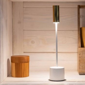 97116800 Carolina Tafellamp Wit Goud 4hr