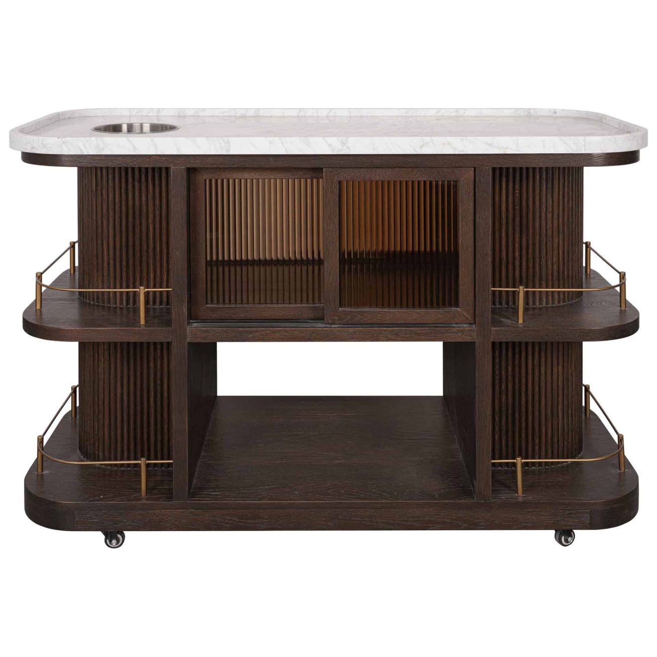 95100240 Valentino Trolley Brown Oak Epoxy Marb 2hr