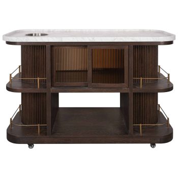 95100240 Valentino Trolley Brown Oak Epoxy Marb 2hr