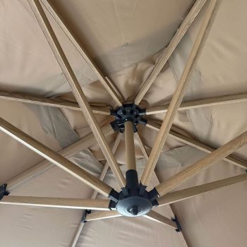 96920520 Parasol Eifel 2.0 Taupe Woodlook 3hr