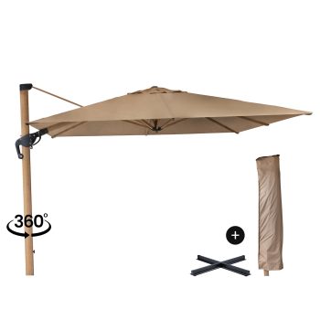 96920520 Parasol Eifel Woodlook Taupe 1