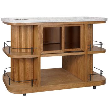 95100230 Valentino Trolley Natural Oak Epoxy Marb 1hr