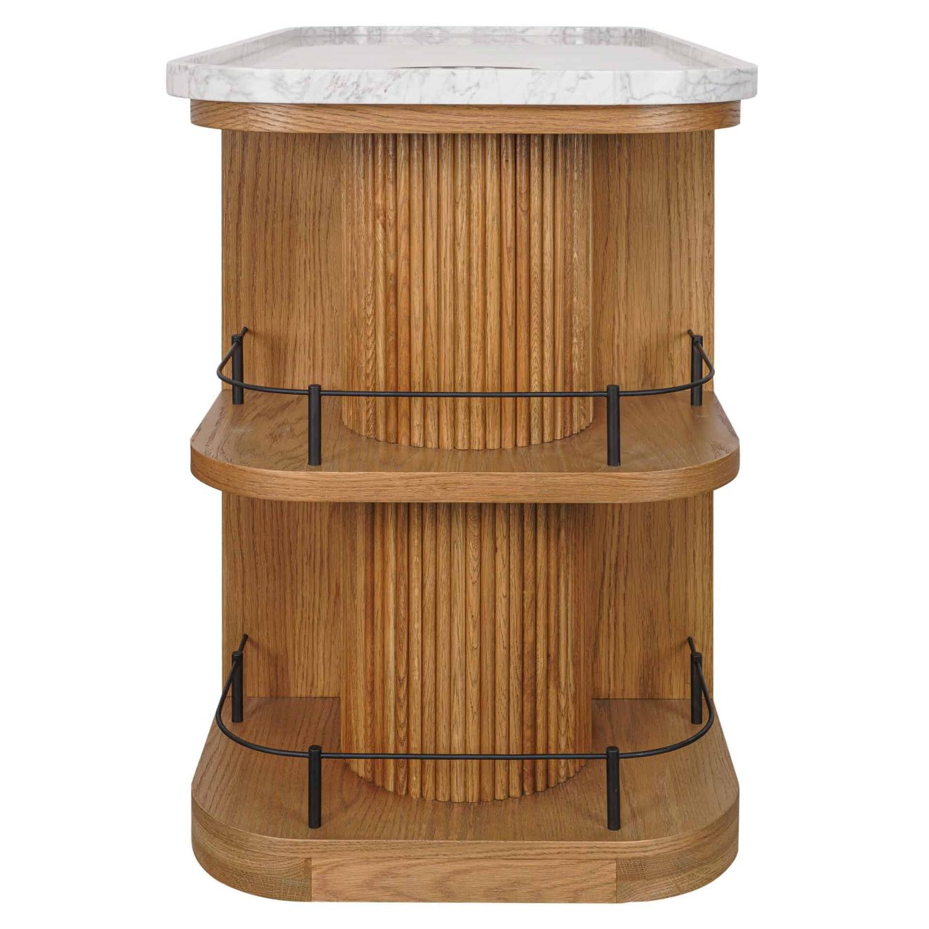 95100230 Valentino Trolley Natural Oak Epoxy Marb 3hr