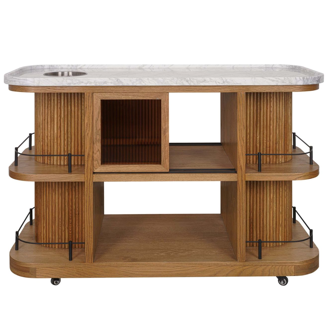 95100230 Valentino Trolley Natural Oak Epoxy Marb 4hr