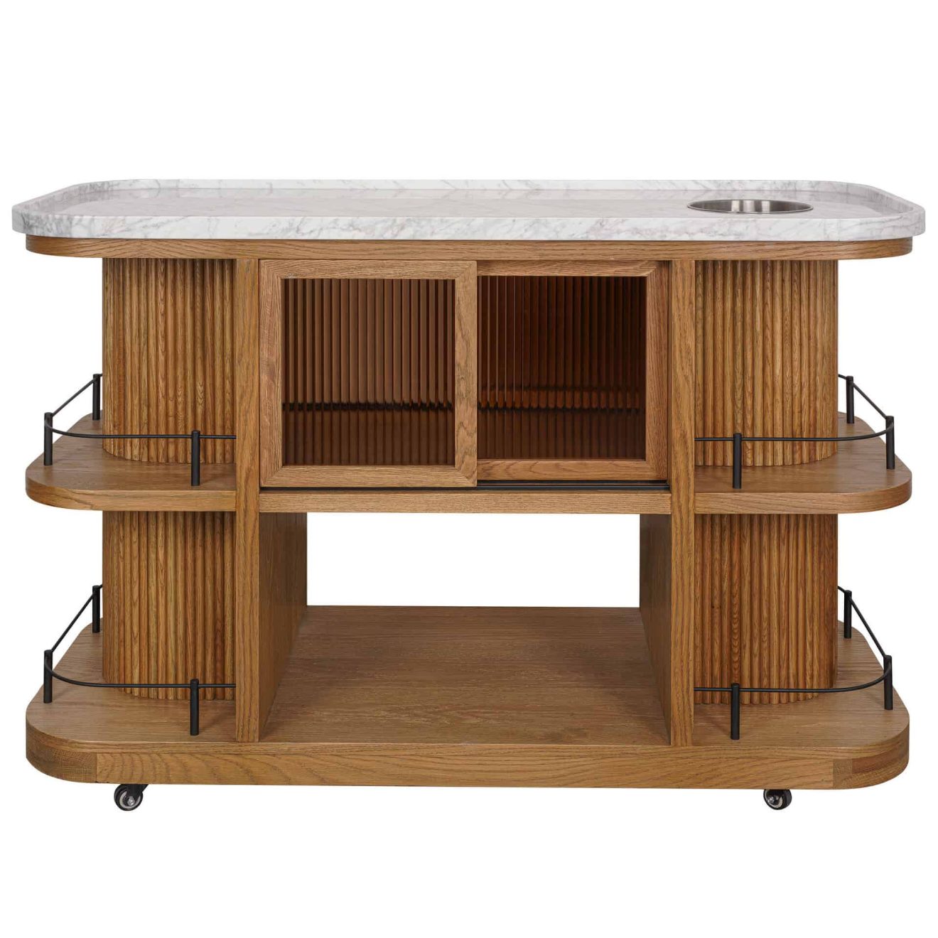 95100230 Valentino Trolley Natural Oak Epoxy Marb 5hr