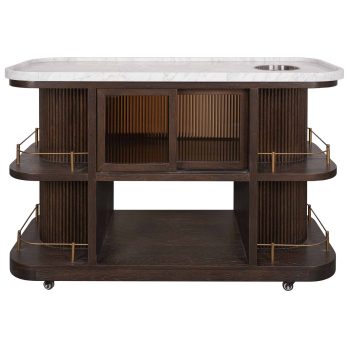 95100240 Valentino Trolley Brown Oak Epoxy Marb 5hr